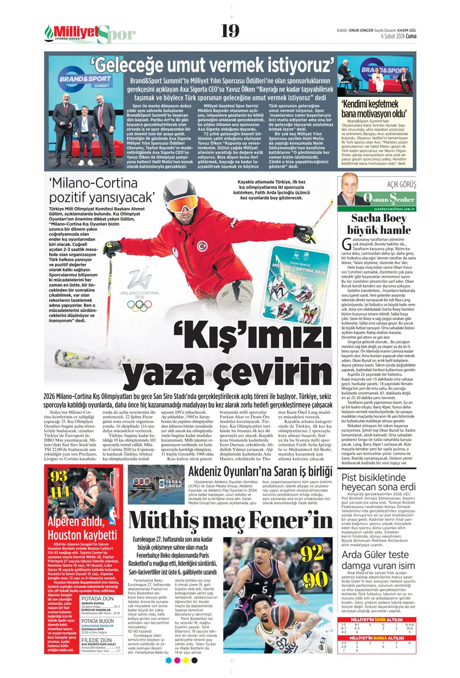 "Transferin son günü Aral Şimşir bombası" | Sporun manşetleri - 31 "Transferin son günü Aral Şimşir bombası" | Sporun manşetleri - 31