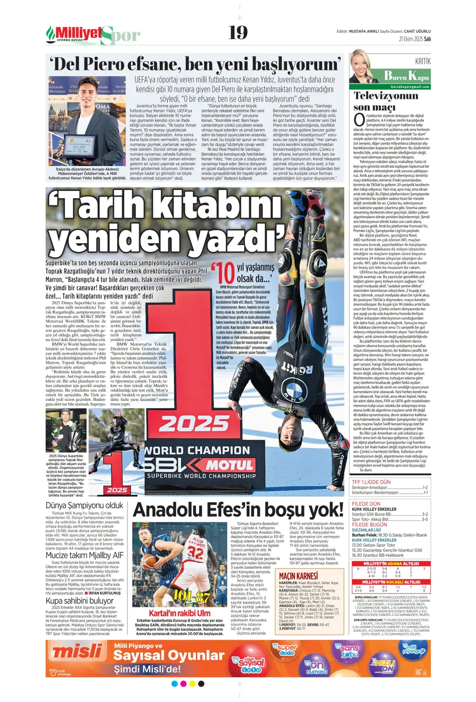 "Ve Goretzka doğrulandı" | Sporun manşetleri - 15 "Ve Goretzka doğrulandı" | Sporun manşetleri - 15