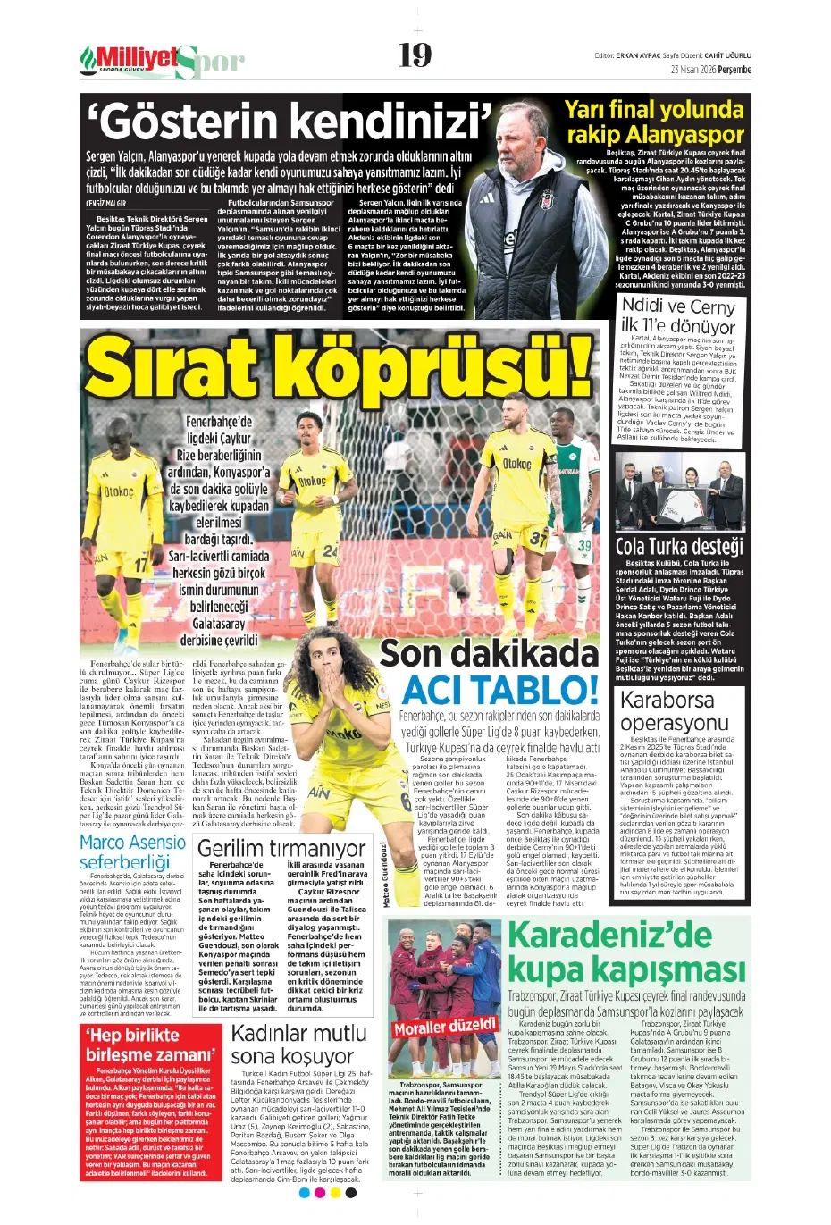 "Koopmeiners Galatasaray'a doğru" | Sporun manşetleri - 12