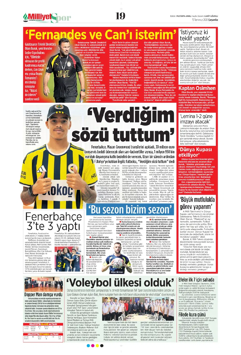 "Sıra geldi Rashford'a" | Sporun manşetleri - 8