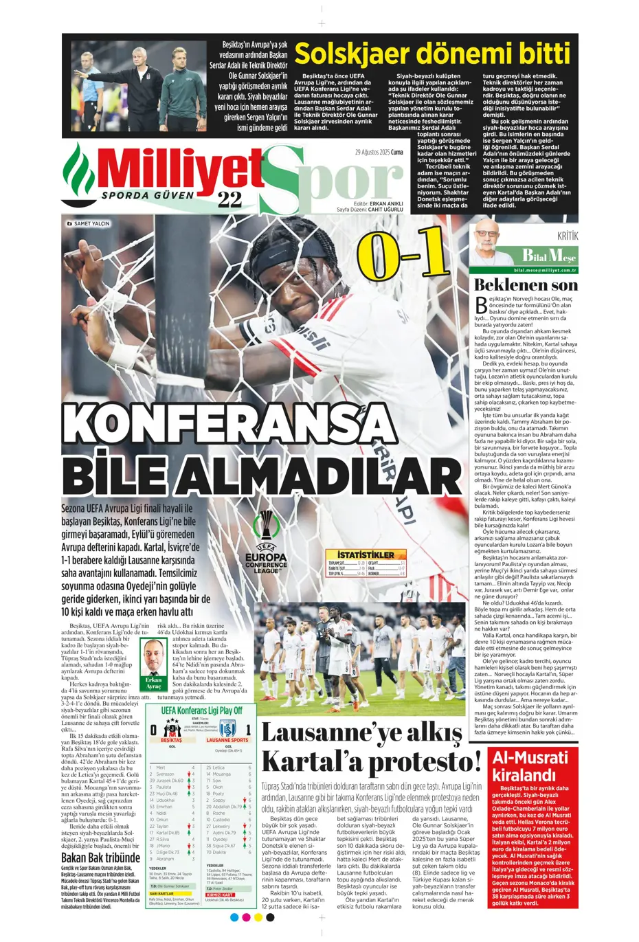 "Avrupa da gitti Solskjaer de" | Sporun manşetleri - 14
