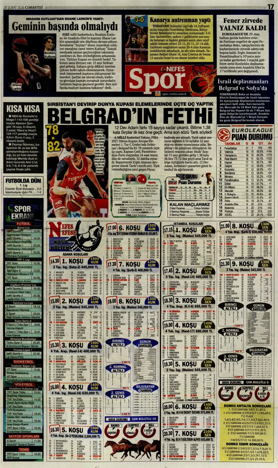 "İsmail Yüksek'e İngiliz takibi" | Sporun manşetleri - 4