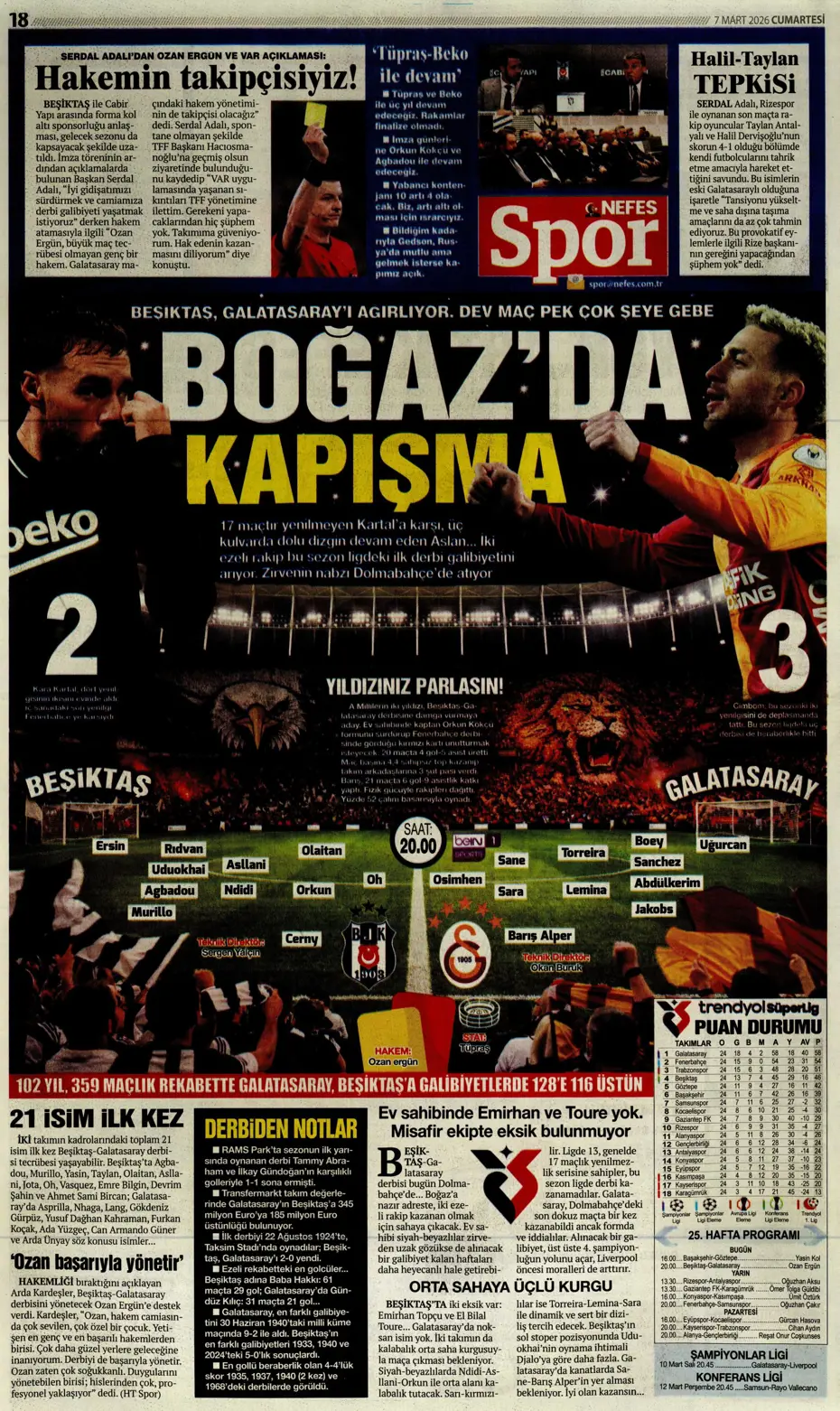 "Tedesco'ya Alman ve İtalyan markajı" | Sporun manşetleri - 36