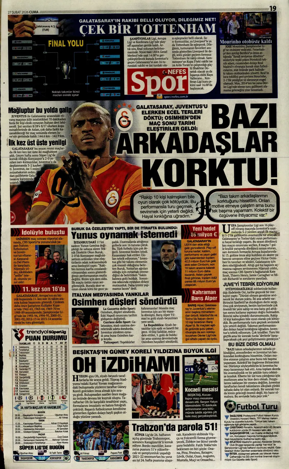 "Osimhen için müthiş iddia!" | Sporun manşetleri - 5 "Osimhen için müthiş iddia!" | Sporun manşetleri - 5