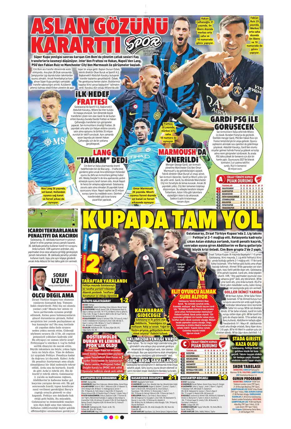 "N'Golo Kante Fenerbahçe'de" | Sporun manşetleri - 8