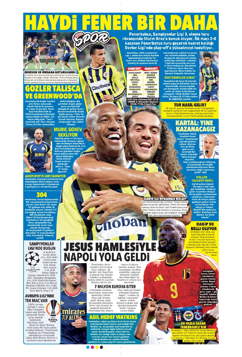 Ederson takasıyla yıldız sol kanat Fenerbahçe'ye geliyor | Sporun manşetleri - 13