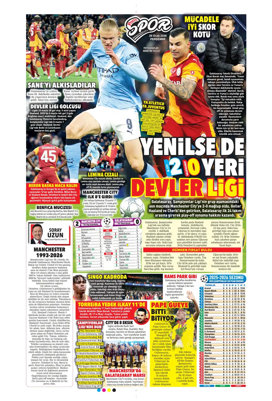 "Galatasaray'dan Şampiyonlar Ligi maçı sonrası transfer: İş bitirildi" | Sporun manşetleri - 19 "Galatasaray'dan Şampiyonlar Ligi maçı sonrası transfer: İş bitirildi" | Sporun manşetleri - 19