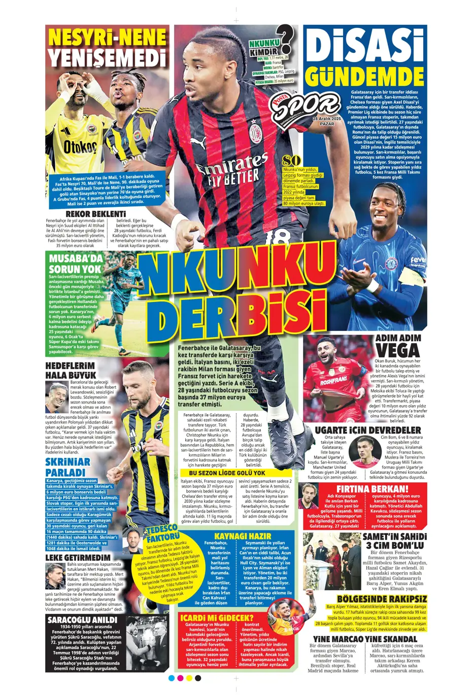 "Fenerbahçe'ye Szymanski piyangosu: Kabul ettiler" | Sporun manşetleri - 14 "Fenerbahçe'ye Szymanski piyangosu: Kabul ettiler" | Sporun manşetleri - 14