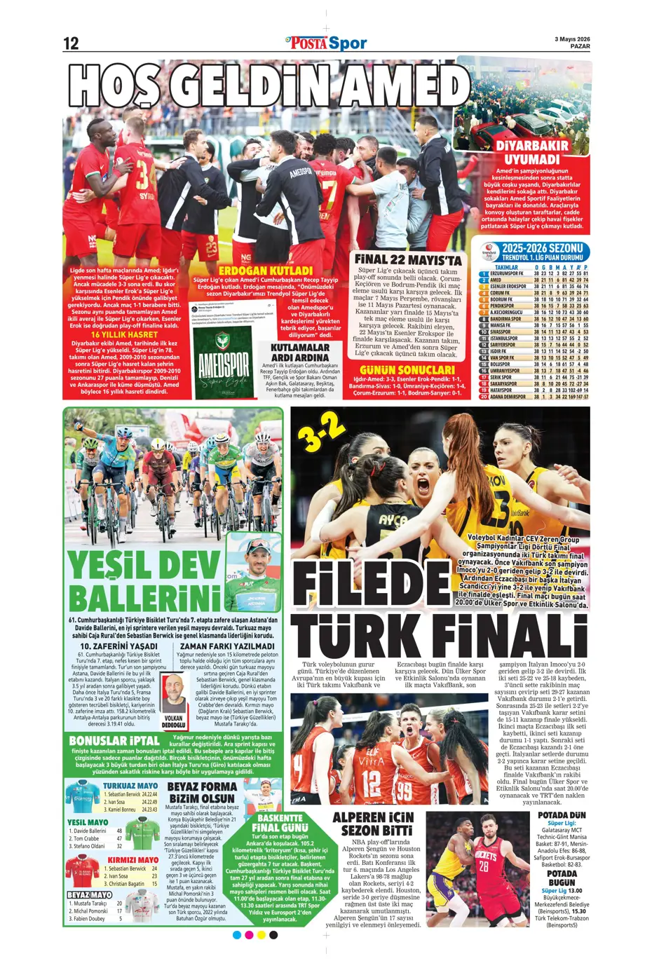 Galatasaray dördüncüyü ararken dört yedi | Sporun manşetleri - 34 Galatasaray dördüncüyü ararken dört yedi | Sporun manşetleri - 34