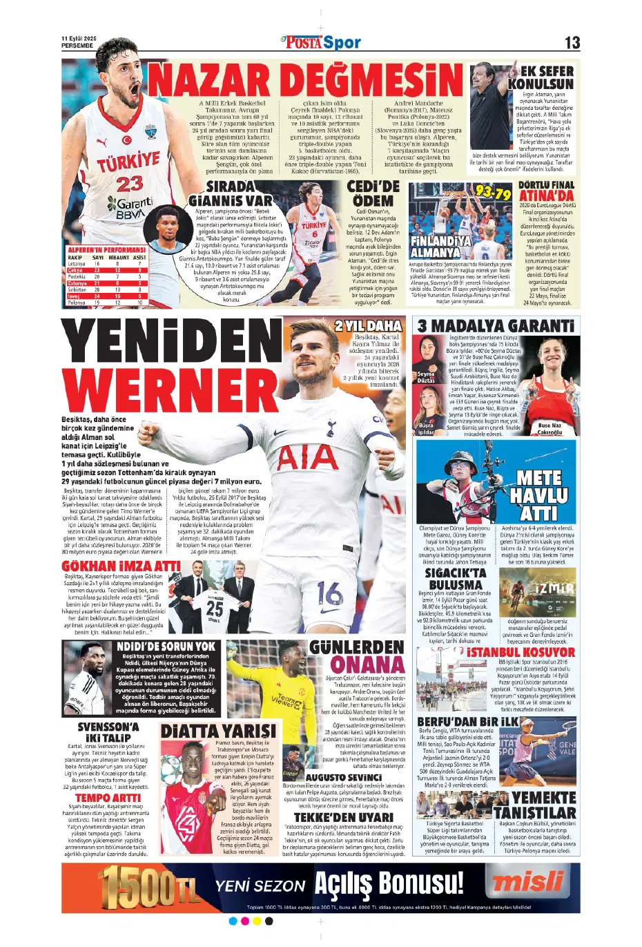 "Laporte ile mutlu son" | Sporun manşetleri - 9
