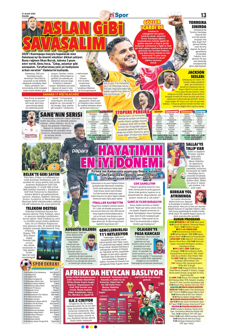 "Transferde Yusuf Sarı bombası" | Sporun manşetleri - 9