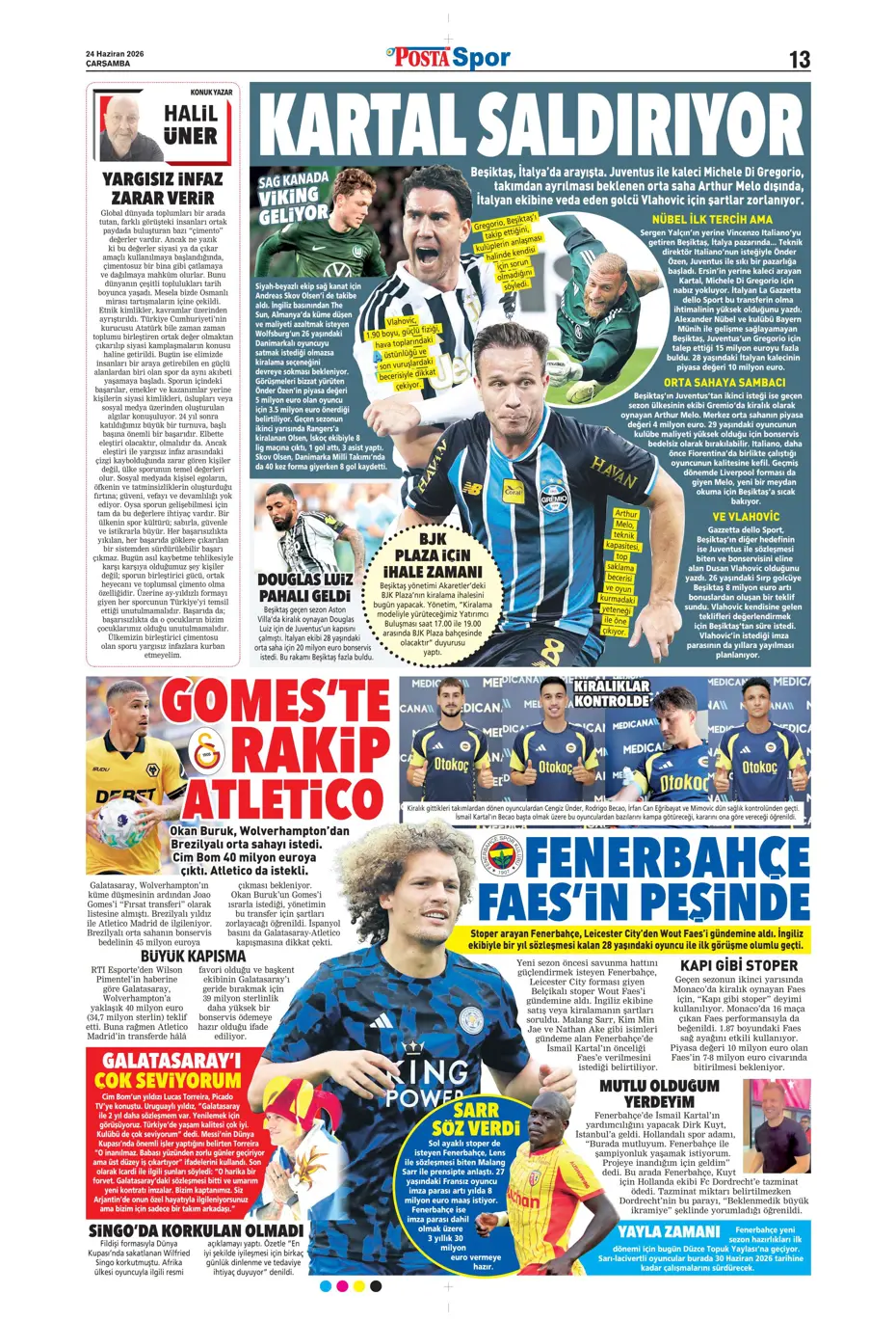 Shomurodov'a karşılık 3 isim! Fenerbahçe'den yılın takası | Sporun manşetleri - 17