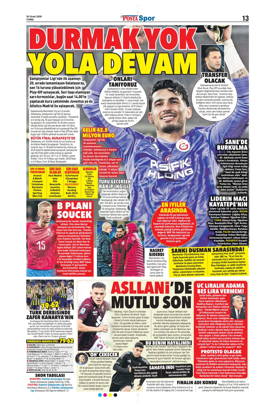 "Galatasaray'ın Gueye transferi tamam" | Sporun manşetleri - 11