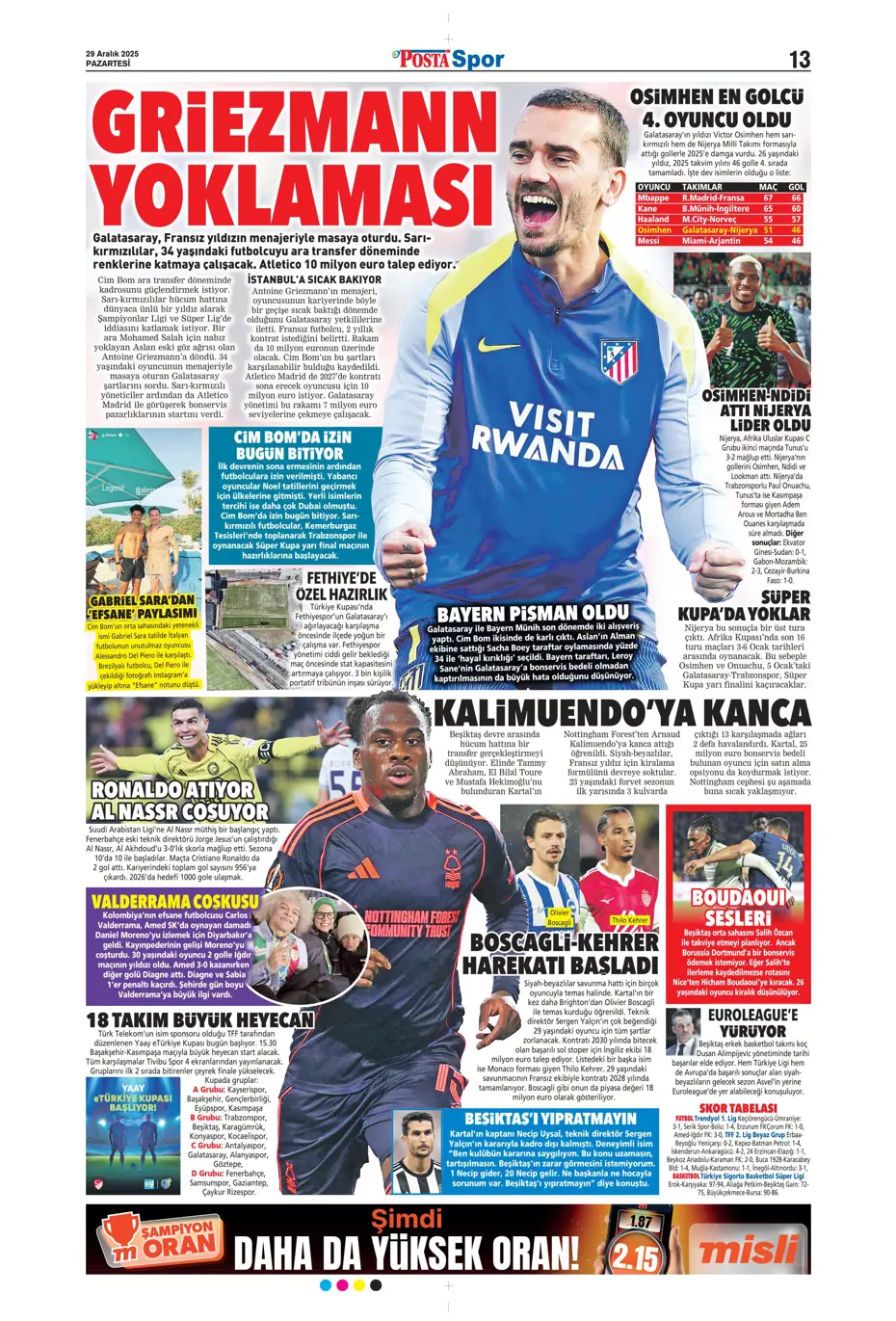 "Fenerbahçe'nin büyük umutlarla transfer ettiği isim Galatasaray'a" | Sporun manşetleri - 25