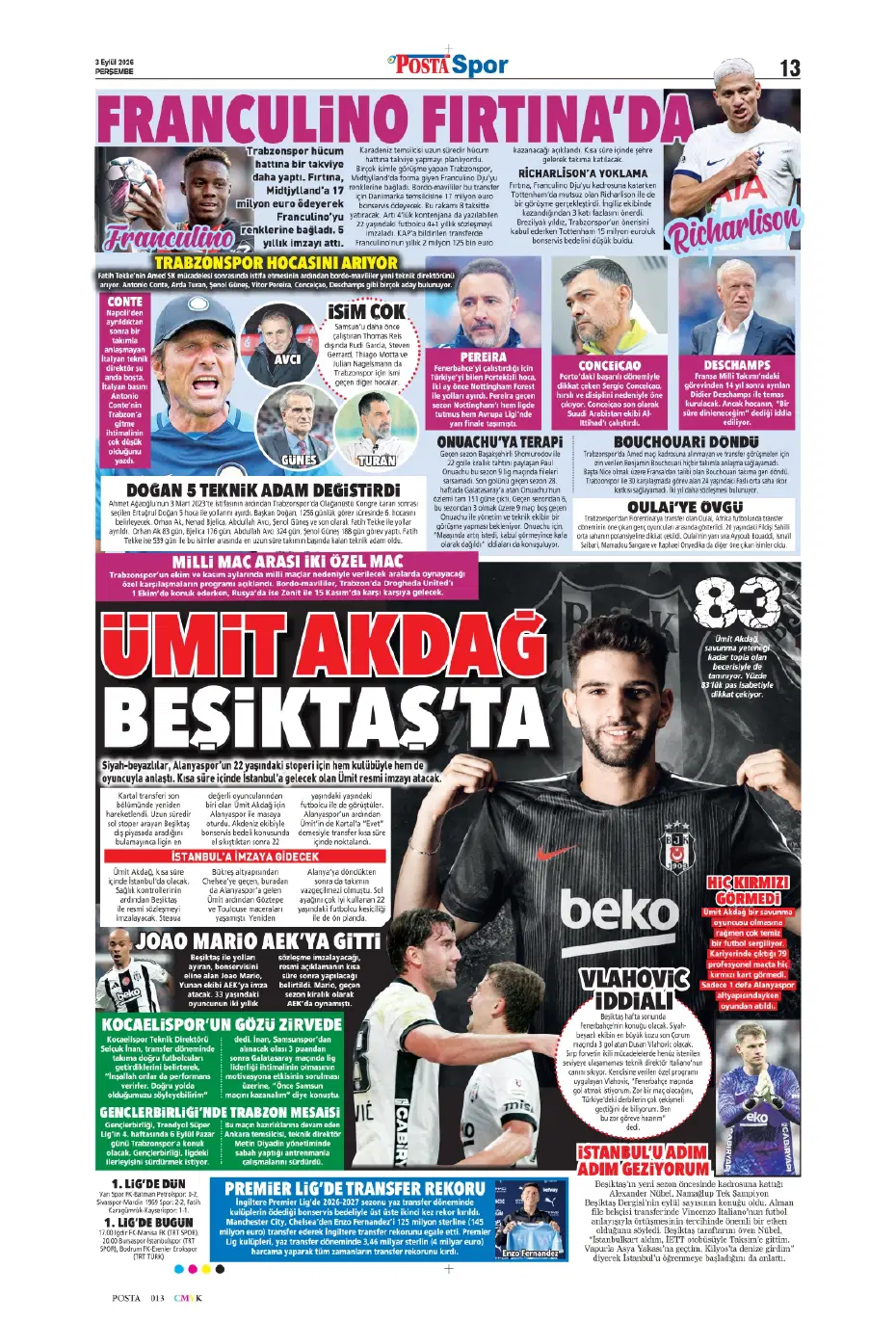 Can Uzun derken 2 isim daha! Fenerbahçe'den son gün bombaları | Sporun manşetleri - 14 Can Uzun derken 2 isim daha! Fenerbahçe'den son gün bombaları | Sporun manşetleri - 14