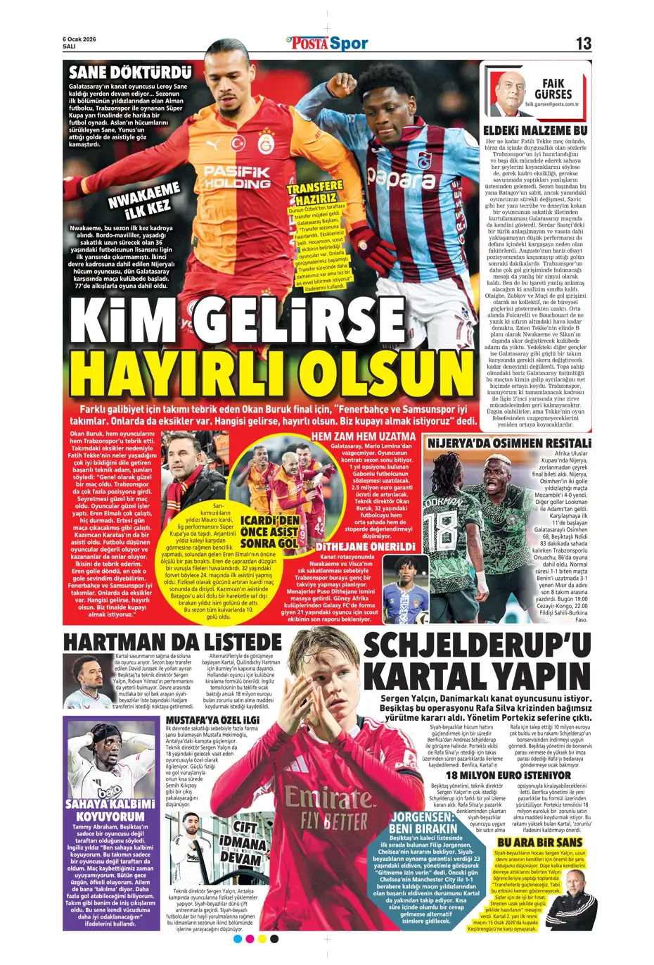 "Lookman Afrika Kupası'ndan direkt İstanbul'a" | Sporun manşetleri - 17 "Lookman Afrika Kupası'ndan direkt İstanbul'a" | Sporun manşetleri - 17