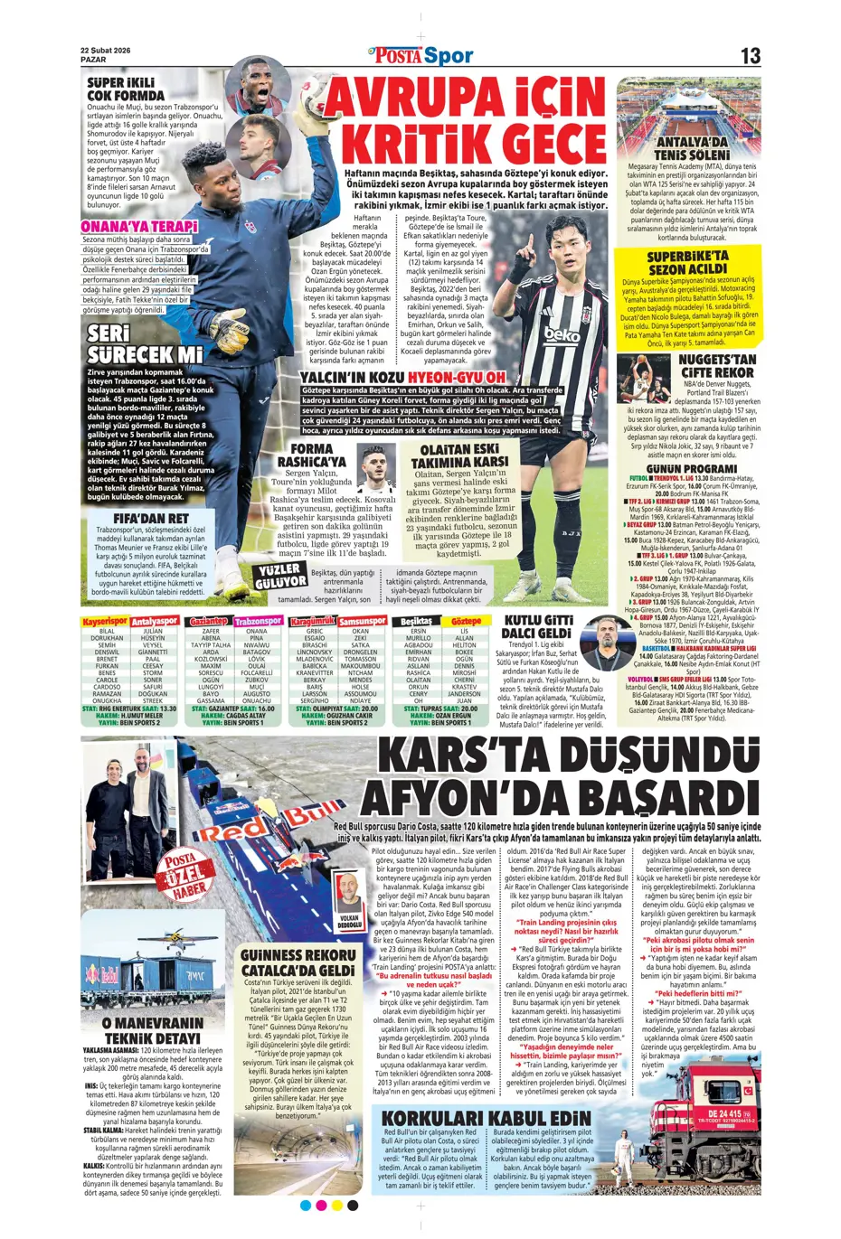 "Beklenen golcü Sörloth" | Sporun manşetleri - 13