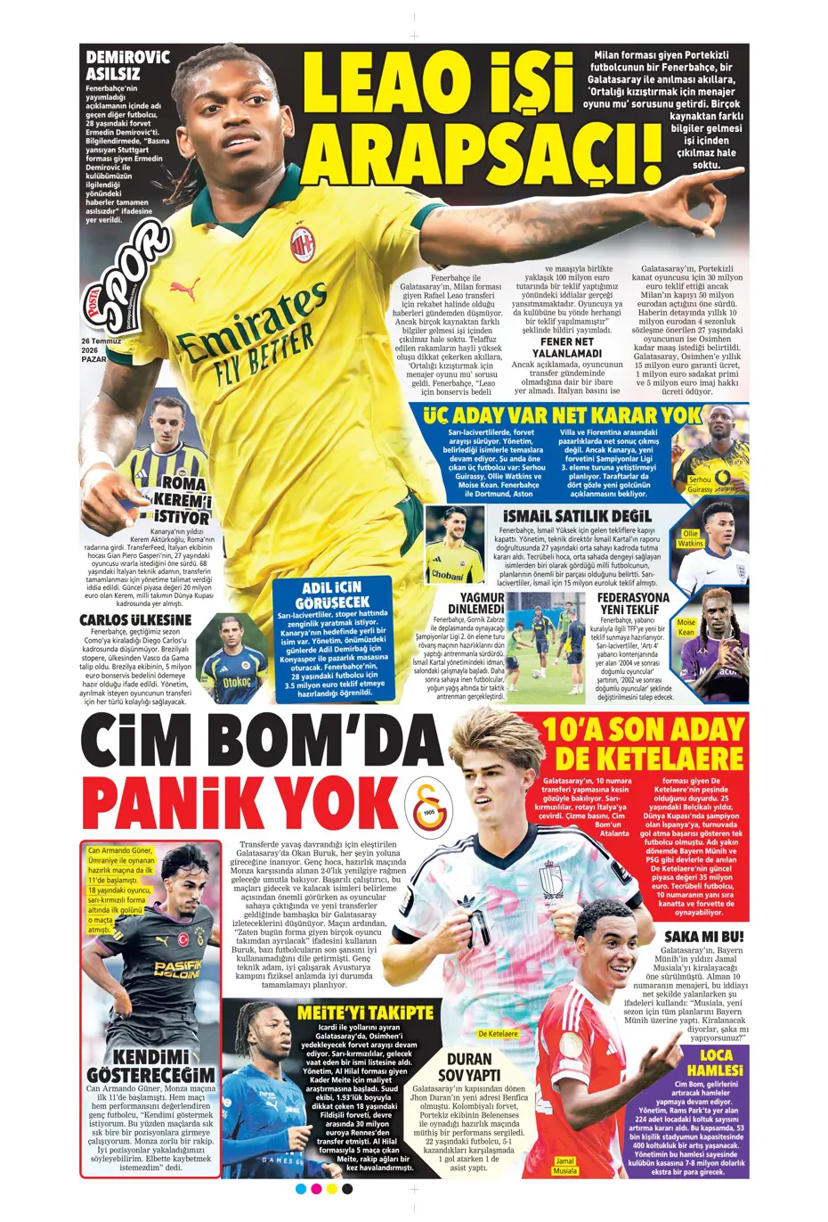"Darwin Nunez geliyor" | Sporun manşetleri - 20