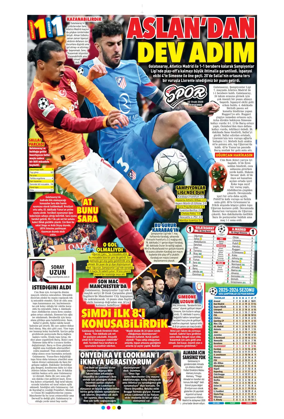 "Galatasaray'dan Atletico maçı sonrası 2 transfer birden" | Sporun manşetleri - 29