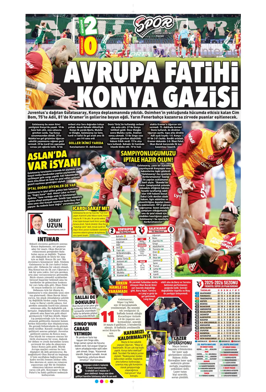 "Beklenen golcü Sörloth" | Sporun manşetleri - 29