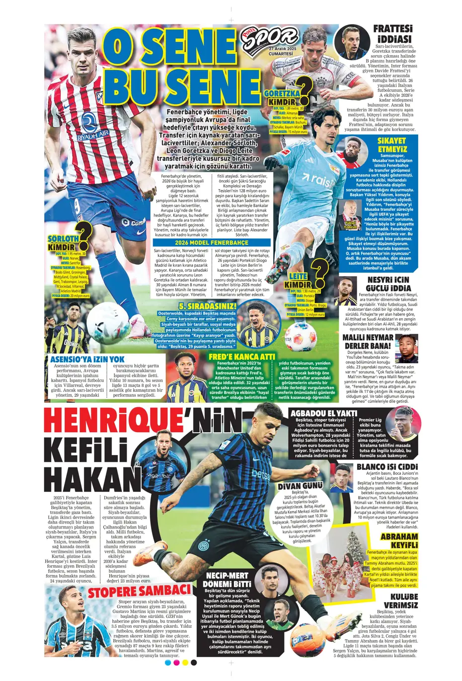 "Fenerbahçe'de 7 ayrılık birden" | Sporun manşetleri - 17 "Fenerbahçe'de 7 ayrılık birden" | Sporun manşetleri - 17