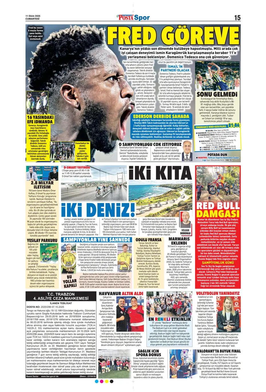 "Sergen Yalçın'ın yeni hedefi Çağlar Söyüncü" | Sporun manşetleri - 15