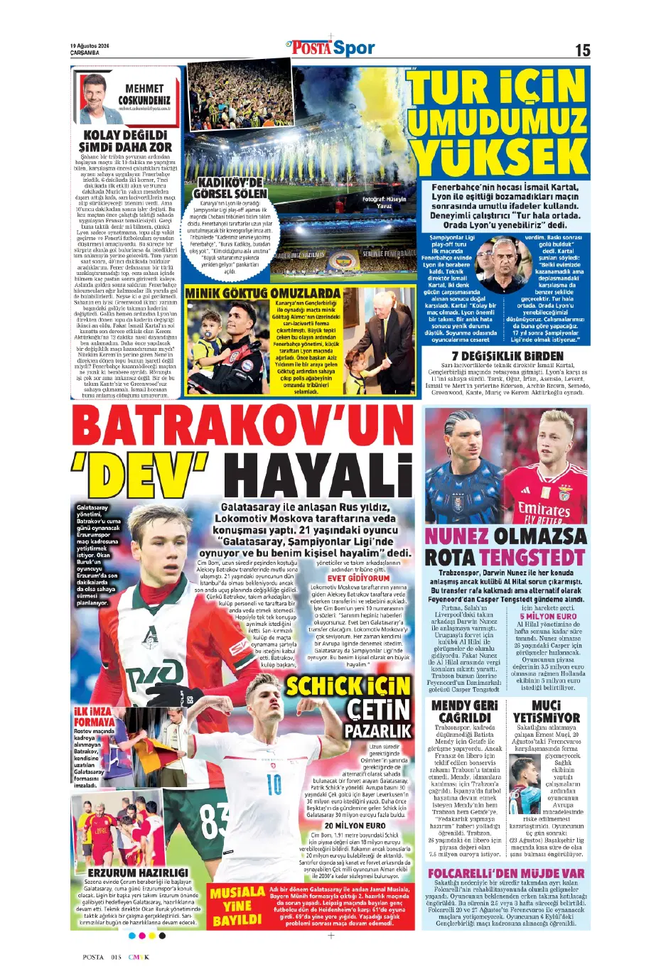 "Batrakov: Galatasaray'a gidiyorum" | Sporun manşetleri - 10