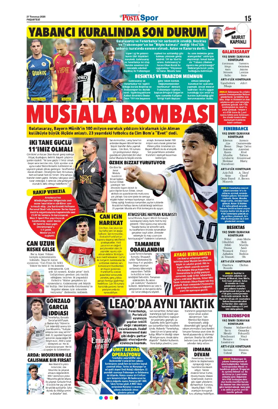 Transferde Günay Güvenç bombası patlamak üzere | Sporun manşetleri - 13