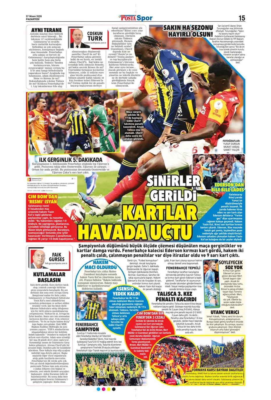 "Aslan Fener'i 7 bitirdi" | Sporun manşetleri - 24 "Aslan Fener'i 7 bitirdi" | Sporun manşetleri - 24