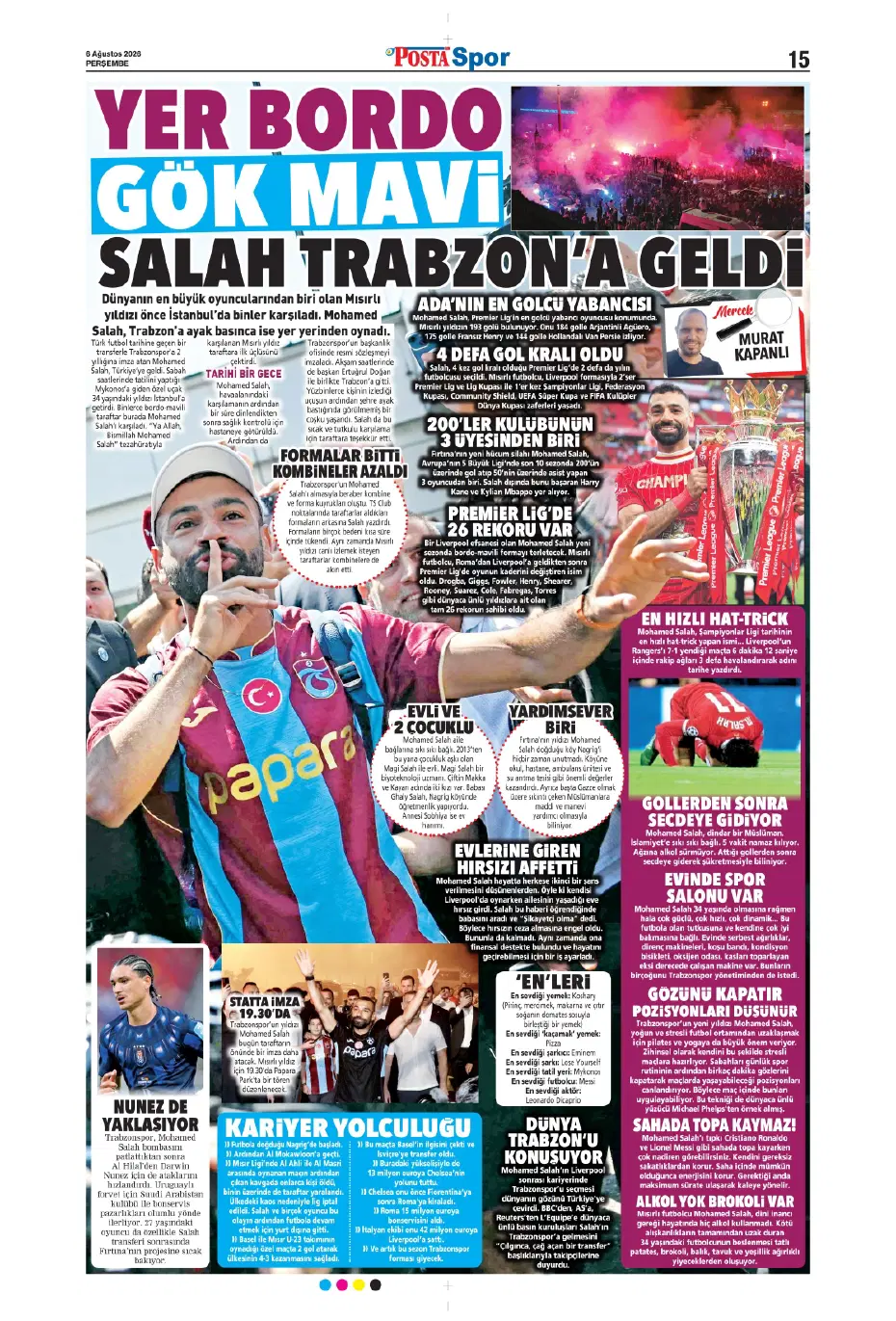 Tüm dünya Salah ve Trabzonspor'u konuşuyor | Sporun manşetleri - 19 Tüm dünya Salah ve Trabzonspor'u konuşuyor | Sporun manşetleri - 19