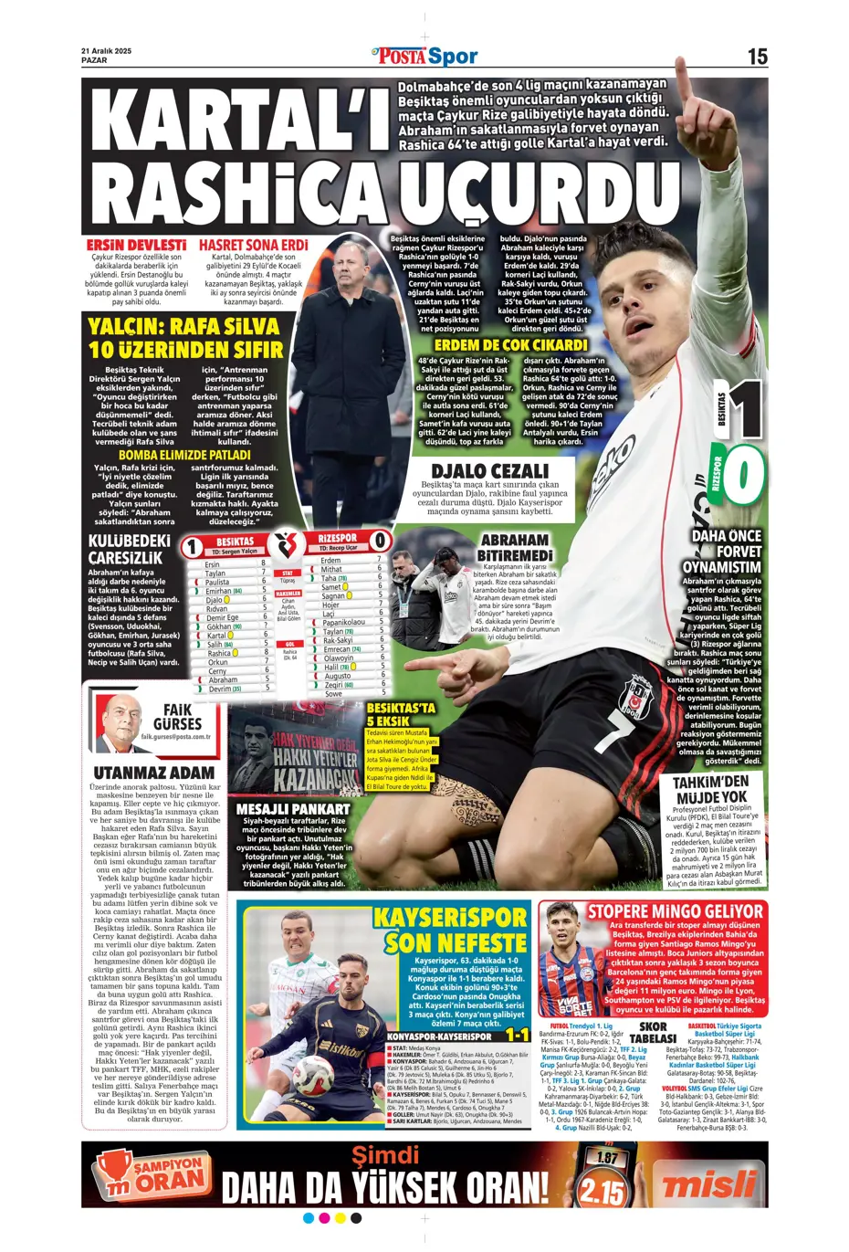 "Transferde Yusuf Sarı bombası" | Sporun manşetleri - 36