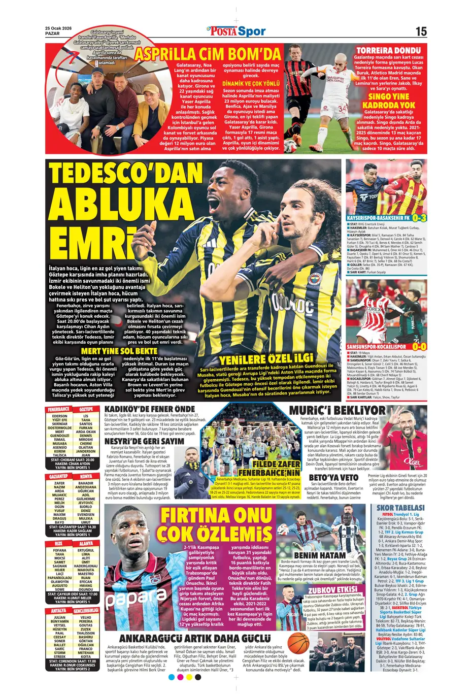 "Asprilla sonrası Galatasaray'ın 3. transferi de belli oldu" | Sporun manşetleri - 14