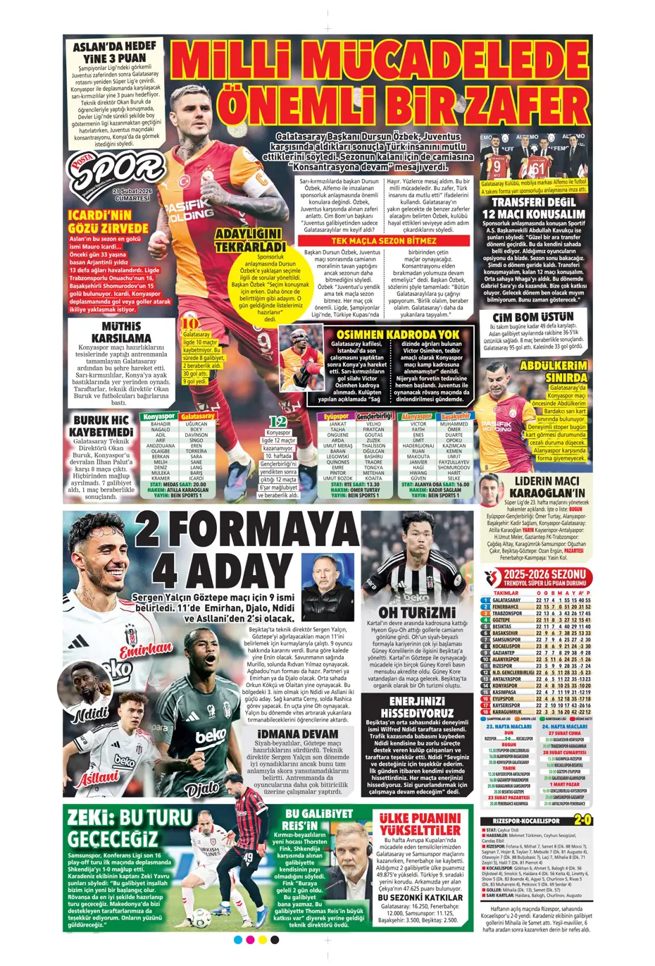 "İlk transfer Altay Bayındır" | Sporun manşetleri - 18