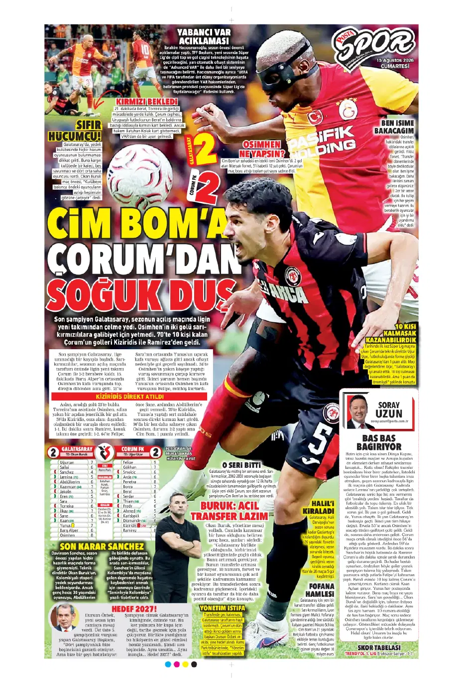"Darwin Nunez geliyor" | Sporun manşetleri - 23 "Darwin Nunez geliyor" | Sporun manşetleri - 23