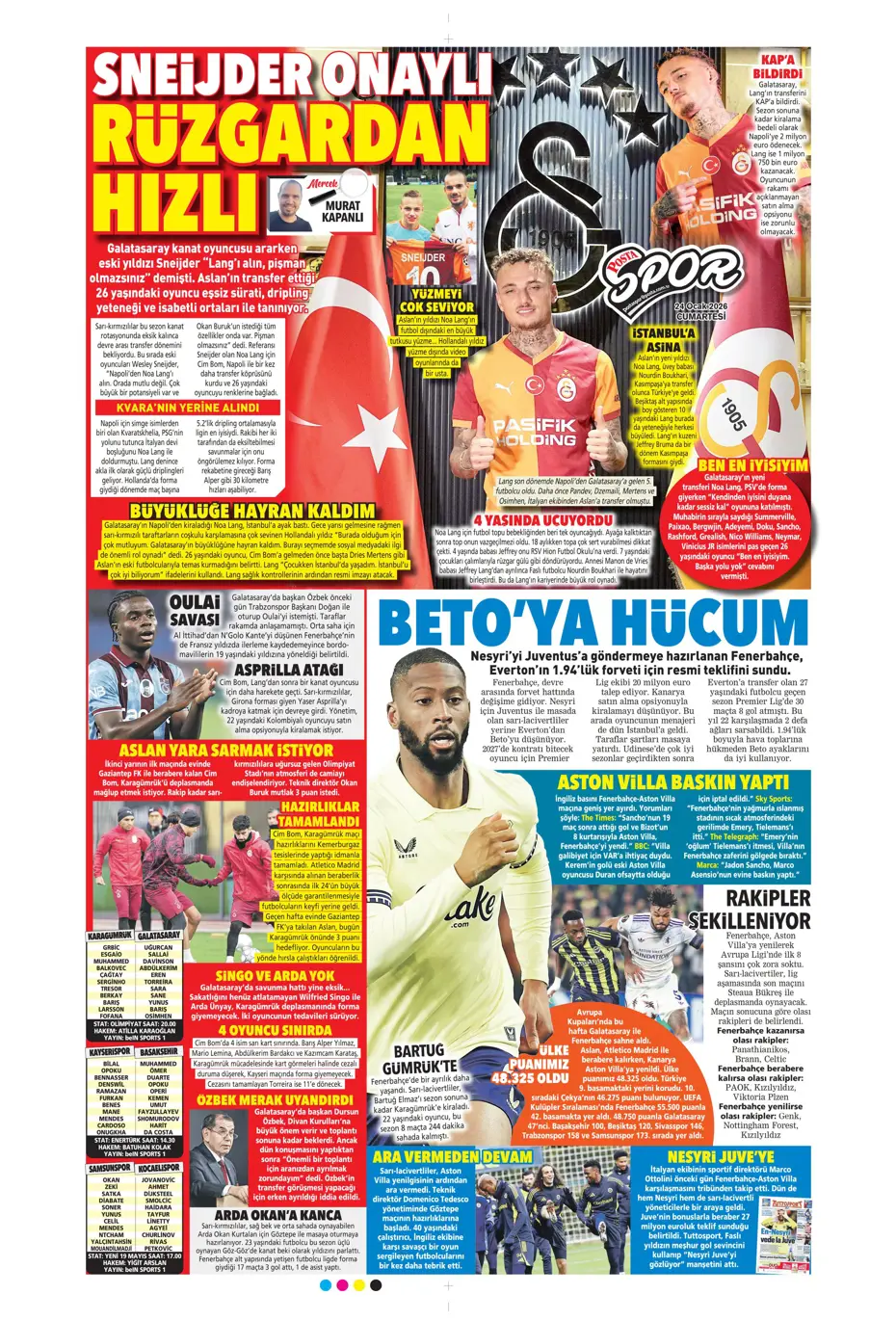 "Yaser Asprilla, Galatasaray'da" | Sporun manşetleri - 11