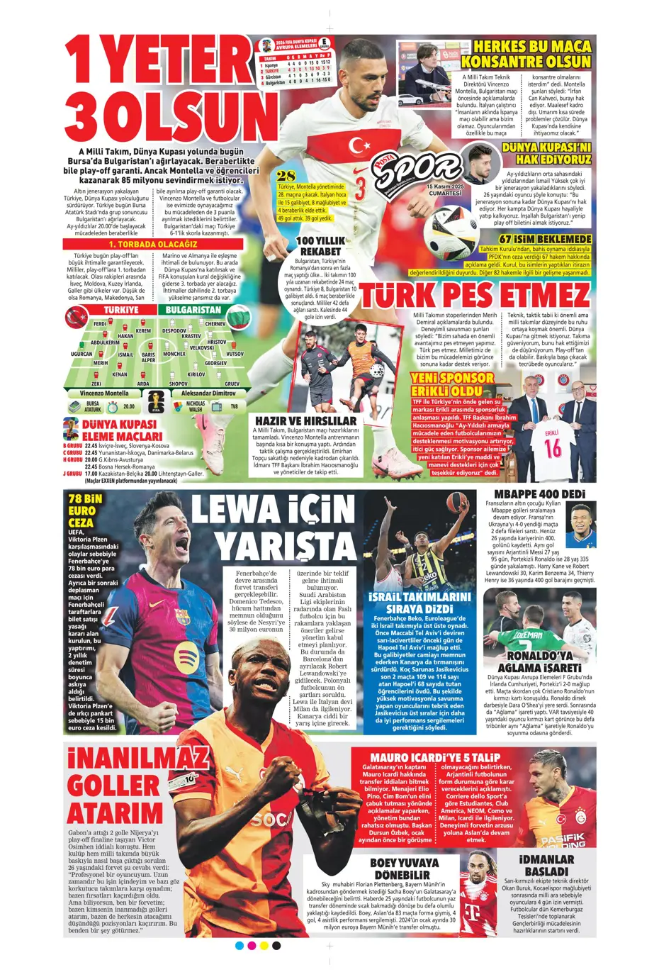 "İşte Fener'in Lewandowski için planı" | Sporun manşetleri - 14