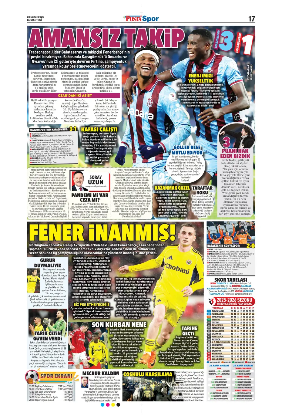 "İsmail Yüksek'e İngiliz takibi" | Sporun manşetleri - 22