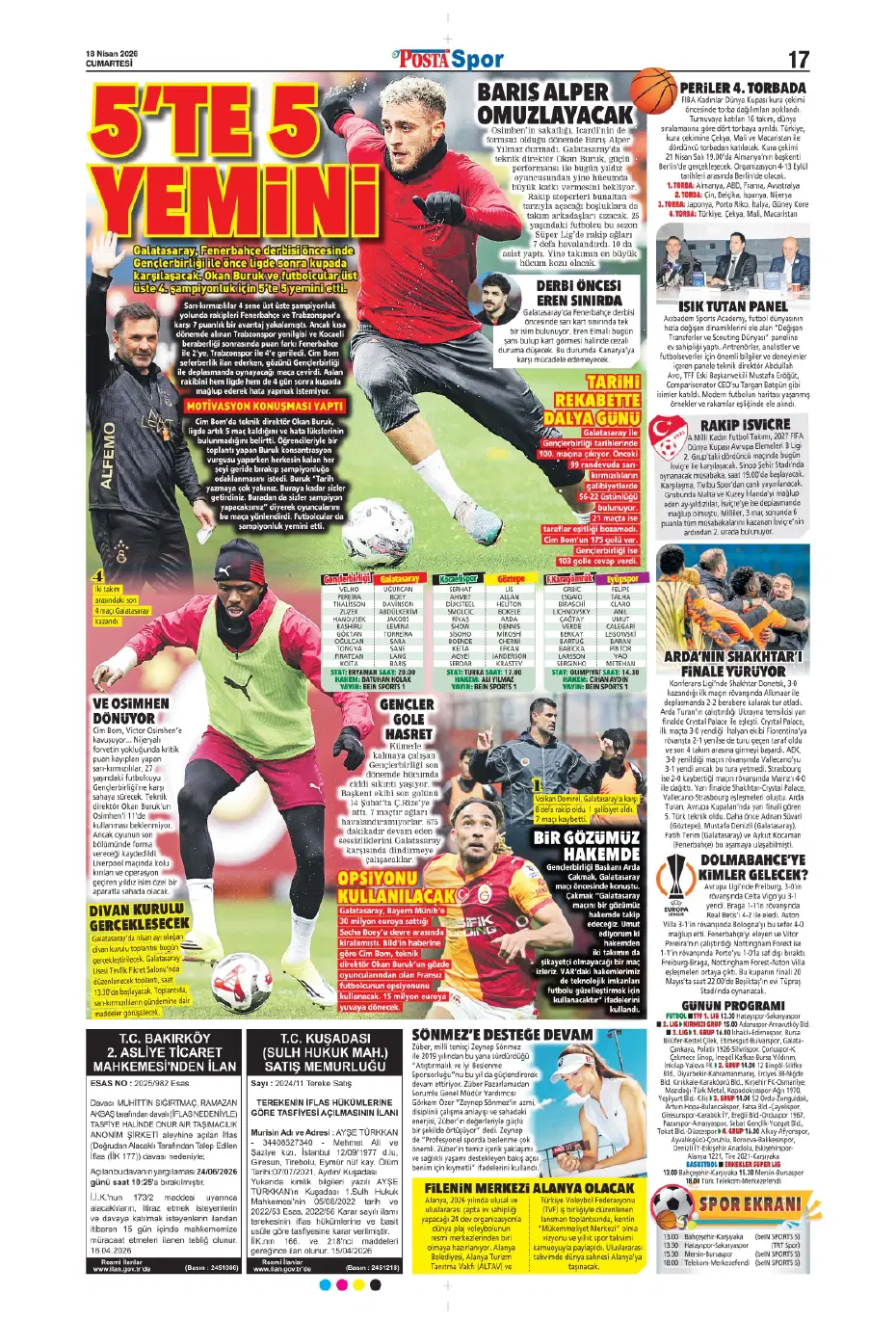 Ederson acı son | Sporun manşetleri - 10