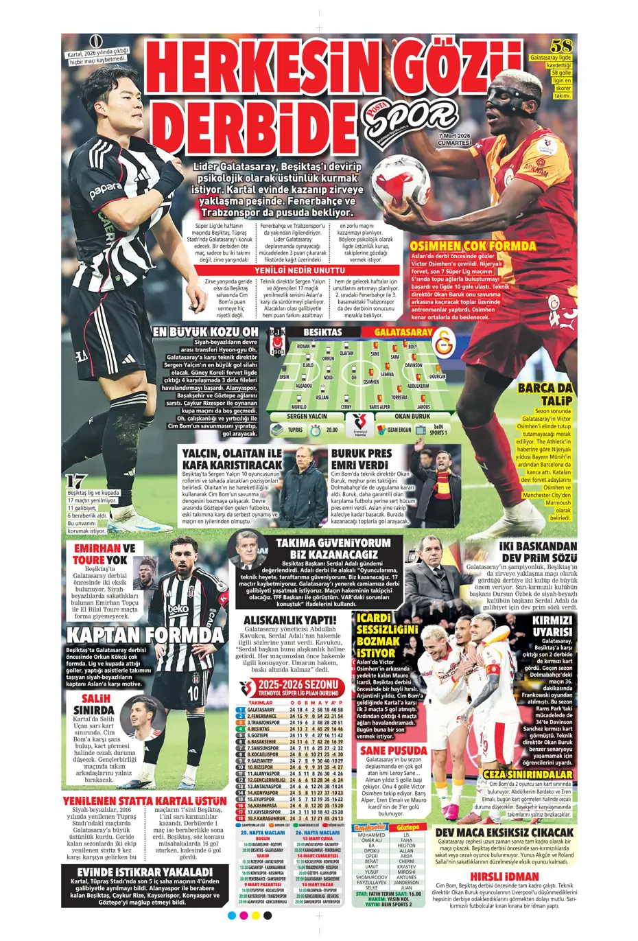 "Tedesco'ya Alman ve İtalyan markajı" | Sporun manşetleri - 20