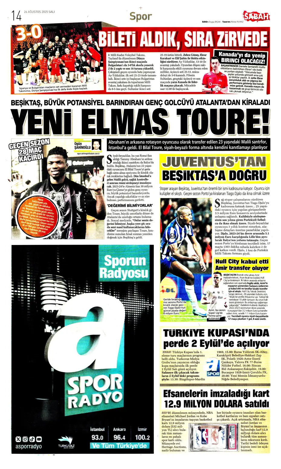 "Fenerbahçe, Zinchenko'yu bitiriyor" | Sporun manşetleri - 13