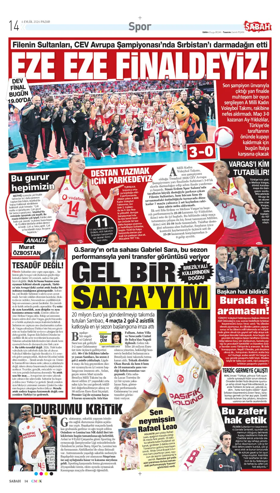 "Kadıköy'ün kralı Kartal" | Sporun manşetleri - 27 "Kadıköy'ün kralı Kartal" | Sporun manşetleri - 27