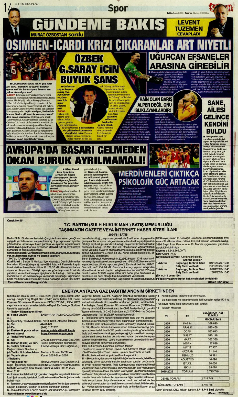 "Fenerbahçe'ye gol makinesi Sörloth" | Sporun manşetleri - 12 "Fenerbahçe'ye gol makinesi Sörloth" | Sporun manşetleri - 12