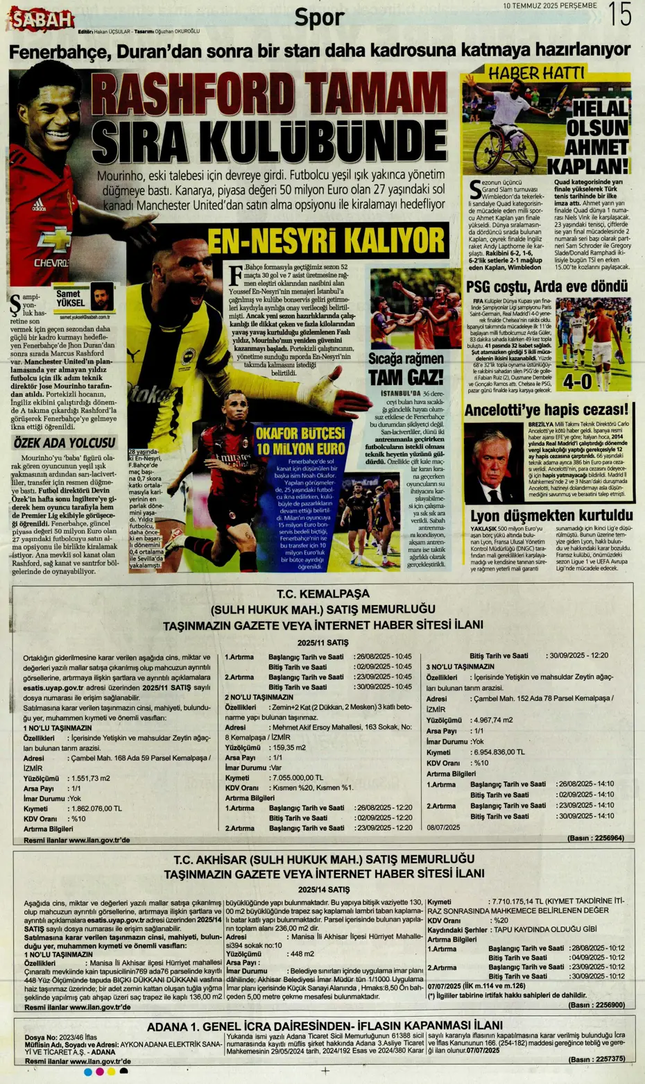 "Fenerbahçe'den Kerem Aktürkoğlu bombası" | Sporun manşetleri - 11