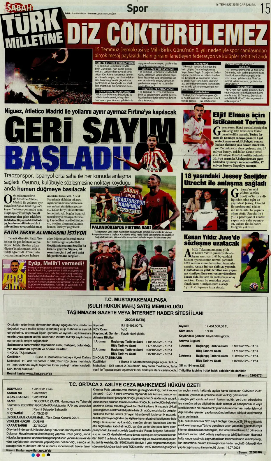 "Sofyan Amrabat'tan şok eden tavır" | Sporun manşetleri - 11