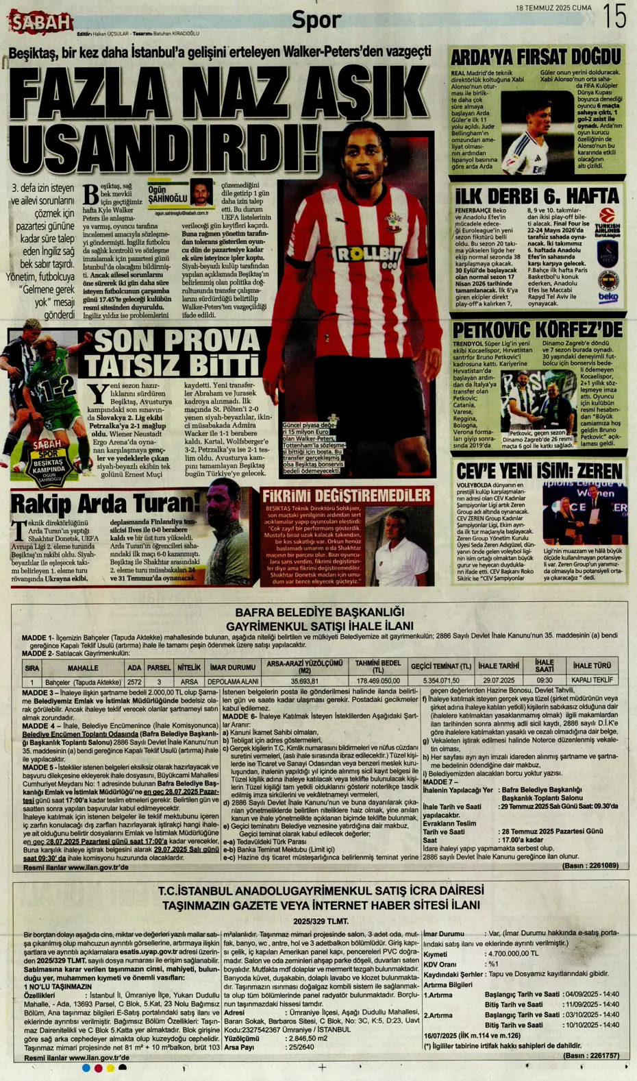 "Fenerbahçe'ye En-Nesyri piyangosu" | Sporun manşetleri - 12