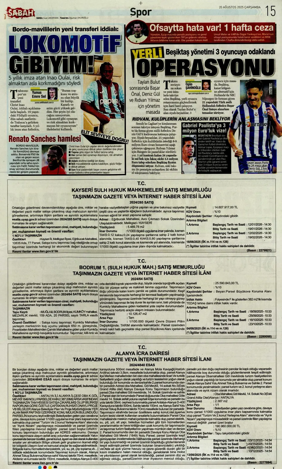 "Fenerbahçe'den Nene sonrası bir transfer daha" | Sporun manşetleri - 12