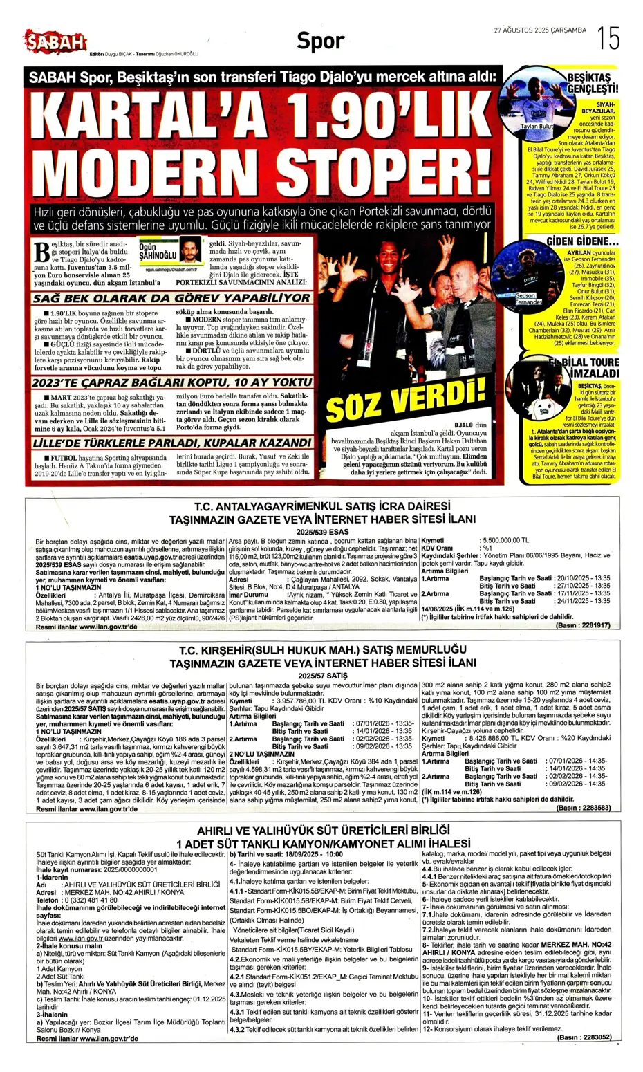 "Fenerbahçe'den 850 milyon euroluk tarihi hamle" | Sporun manşetleri - 10
