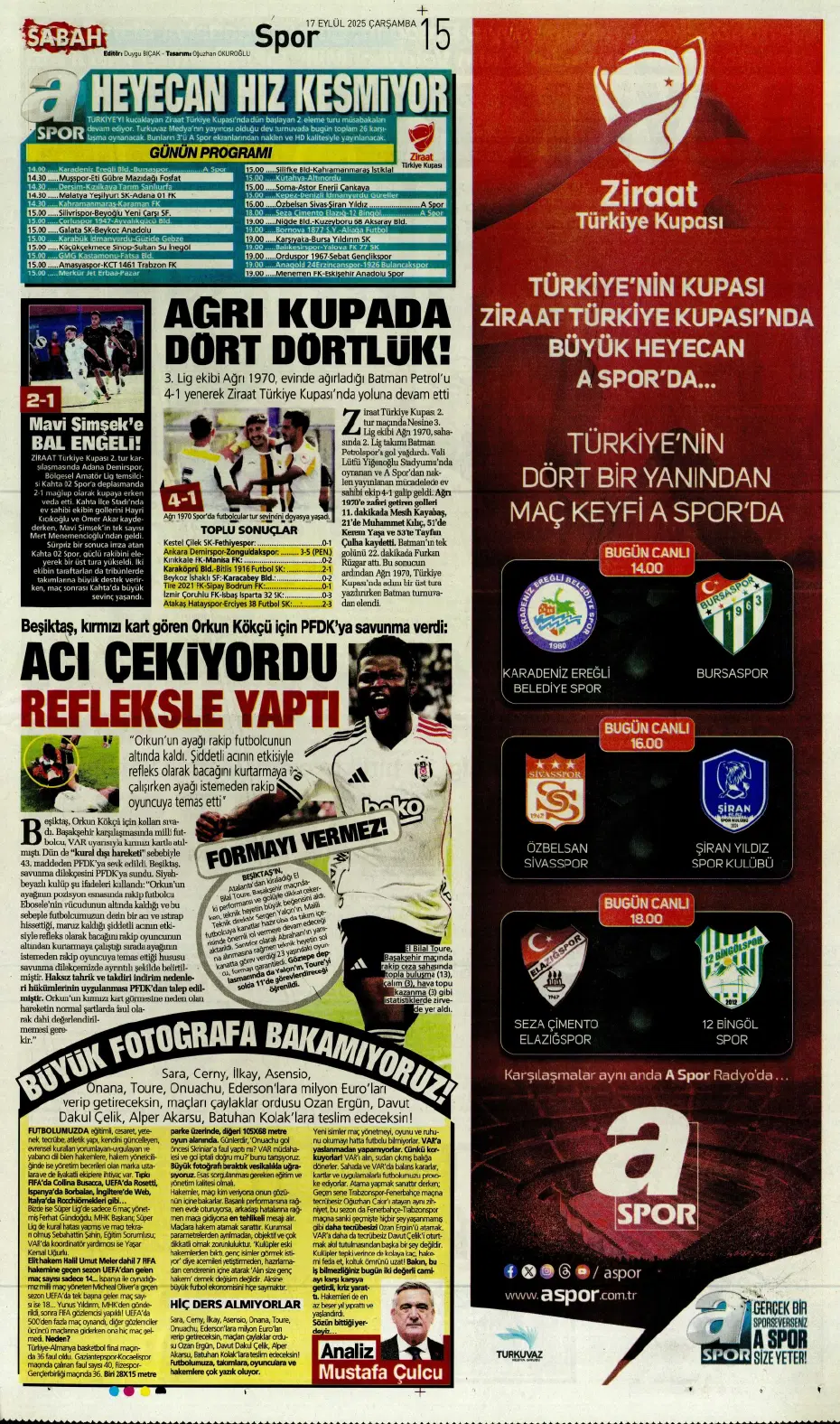 "Okan Buruk'un İlkay-Sane planı" | Sporun manşetleri - 7