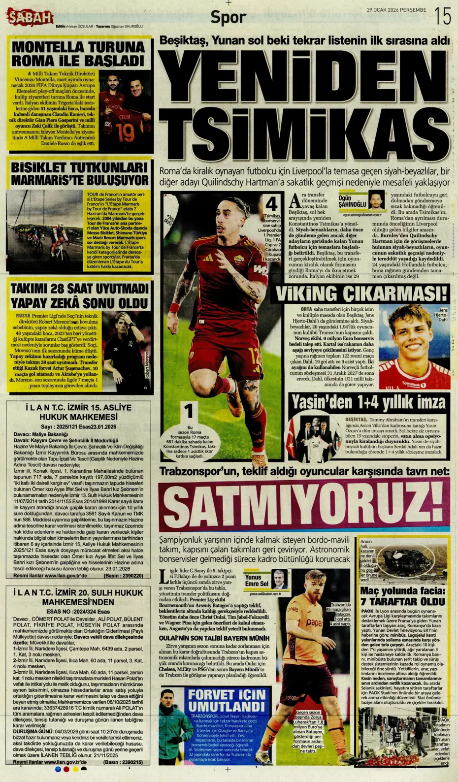 "Galatasaray'dan Şampiyonlar Ligi maçı sonrası transfer: İş bitirildi" | Sporun manşetleri - 17 "Galatasaray'dan Şampiyonlar Ligi maçı sonrası transfer: İş bitirildi" | Sporun manşetleri - 17