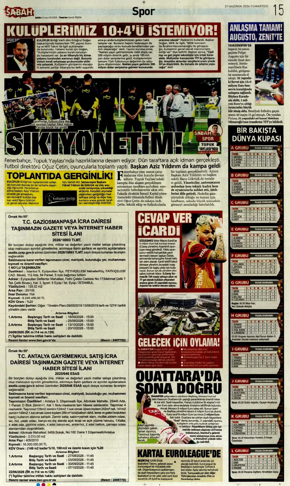 "Fenerbahçe'den bomba hamle: Oyarzabal" | Sporun manşetleri - 15